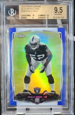 2014 Topps Chrome Khalil Mack Rookie Blue Refractor