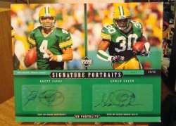 2005 Upper Deck Signature Portraits Brett Favre & Ahman Green