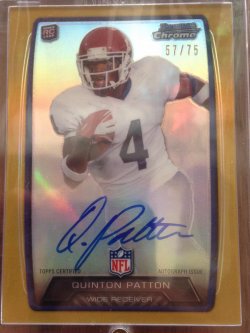2013 Bowman Chrome Quinton Patton Gold Ref. Auto
