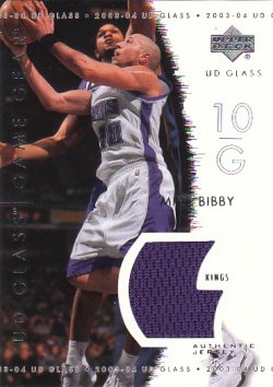 2003-04 Upper Deck UD Glass Bibby, Mike - Game Gear