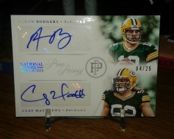 2013 Panini National Treasures Prime Pairings w/Aaron Rodgers