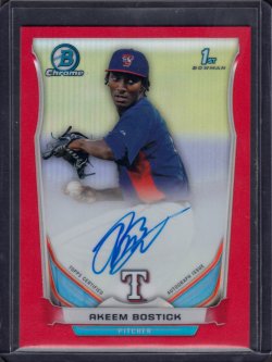 2014 Bowman Chrome Akeem Bostick Red Refractor
