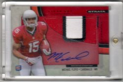 2012 Topps Strata Michael Floyd Red Clear Cut Auto