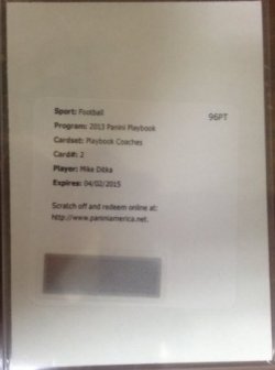 2013 Panini Playbook Mike Ditka Playbook Coaches Booklet Auto
