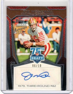2010 Topps 75th Draft Joe Montana
