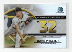 2023 Topps Bowman Chrome Scouts Top 100 Quinn Priester