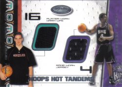 2001-02 Skybox Hoops Hot Prospects Hot Tandems Pau Gasol / Chris Webber #ed 59/100