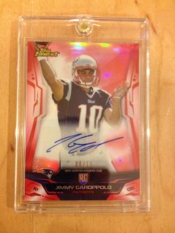 Jimmy Garoppolo 2014 finest red refractor auto /15
