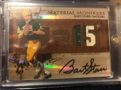 2007 Leaf Limited Material Monikers Prime Jersey Auto Bart Starr