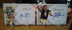2015 Topps Defintive Aaron Rodgers & Brett Favre