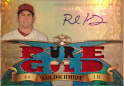 2013 Topps Triple Threads Paul Goldschmidt Sapphire Patch Auto /3