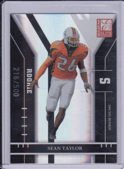 2004 Fleer Skybox Limited Sean Taylor Die Cut Rookie Black Border Red Proof