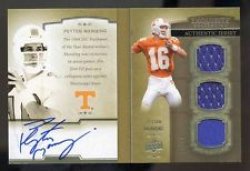 2010 Upper Deck Exquisite Auto Peyton Manning Triple JSY Book