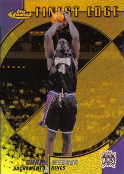 1999-00 Topps Finest Refractors Gold Chris Webber EDGE #ed 42/100