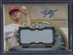 2013 Topps Triple Threads Tony Cingrani Auto Relic