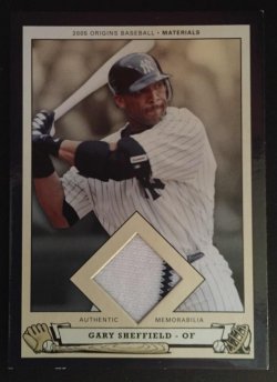 2005 Topps Origins Materials Jersey #GS Gary Sheffield