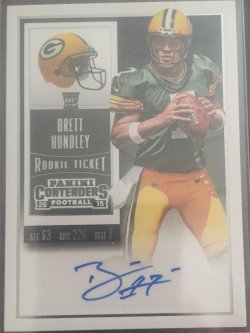 2015 Panini Contenders Brett Hundley Rookie Ticket Auto RC