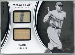 2016 Panini Immaculate Collection Babe Ruth Dual Relic