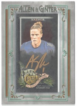 2022 Topps Allen & Ginter X Silver Framed Gold Ink Auto Alyssa Naeher