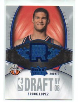    2008-09 Hoops Hot Prospects Blue #114 Brook Lopez Rookie Card *000024