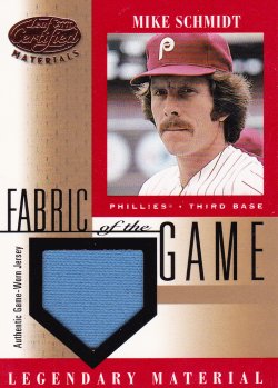 2001 Leaf Certified Materials Fabric of the Game Mike Schmidt