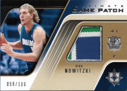 2004-05  Ultimate Collection Game Patches Dirk Nowitzki #ed 58/100