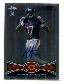 2012 Topps Chrome Alshon Jeffery Refractor *Weird Auto SP*