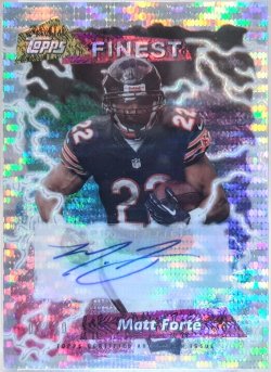 2015 Topps Finest Matt Forte 1995 retro auto pulsar refractor