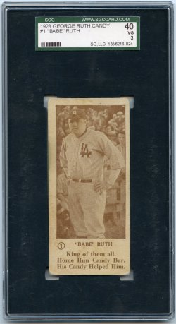 1928 George Ruth Candy Babe Ruth