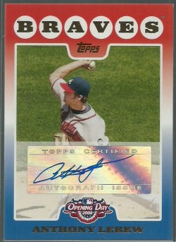 2008 Topps Opening Day Anthony Lerew Autograph #ODA-AL