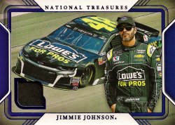 2025 Panini National Treasures Racing Track Gear Blue Firesuit Jimmie Johnson