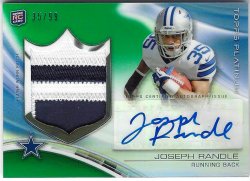 2013 Topps Platinum Joseph Randle Rookie Patch Autograph Green Refractor