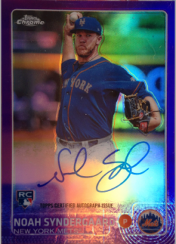 2015 Topps Chrome Noah Syndergaard Purple Auto