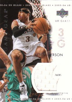 2003-04 Upper Deck UD Glass Iverson, Allen - Game Gear