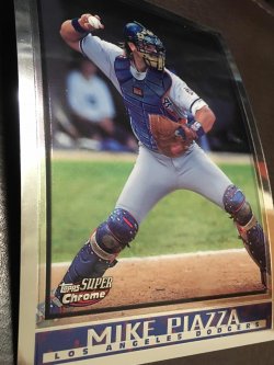 Mike Piazza 1995 LEAF GOLD STARS #11 LOS ANGELES