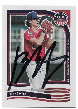 2024 Panini USA TTM Blane Metz 3/24/26