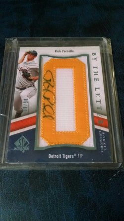 2009 Upper Deck sp authentic rick porcello by the letter auto