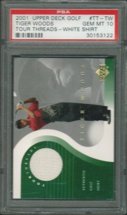 2001 Upper Deck Tour Threads Tiger Woods (White Shirt)
