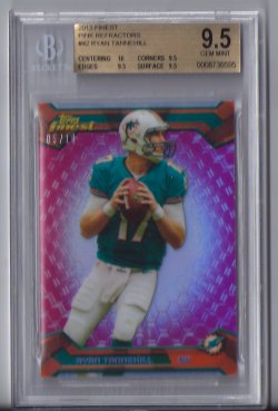 2013 Topps Finest Pink Refractors Ryan Tannehill