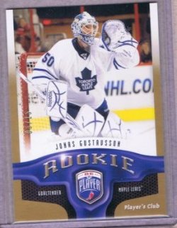 2009 Upper Deck Be A Player Jonas Gustavsson Rookie Players Club 225
