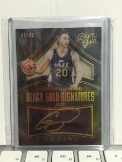 2016 Panini Black Gold Gordon Hayward Black Gold Signatures