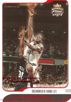 2001-02 Fleer Focus Numbers Chris Webber #ed 8/10