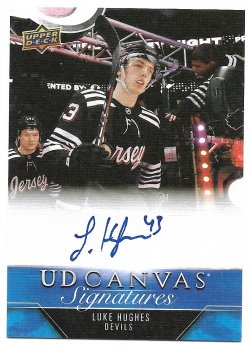 2024 Upper Deck Canvas Signatures  TTM Luke Hughes 9/14/24