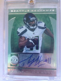 2013 Panini Totally certified  Percy harvin green signatures 1/5