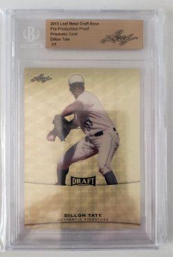 2015 Leaf Metal Draft (Pre-Production Proof) - Gold Prismatic: Dillon Tate