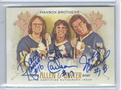2021 Topps Allen & Ginter Hanson Brothers (Slapshot) Triple Autograph