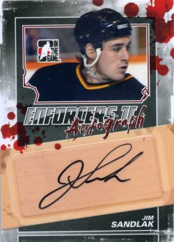 2013-14 In The Game Enforcers II Autographs Jim Sandlack