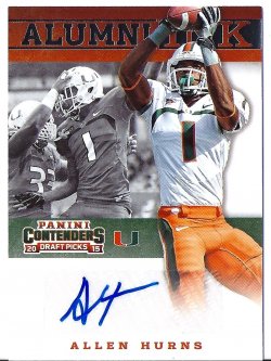 2015 Panini Contenders Draft Picks Alumni Ink Allen Hurns