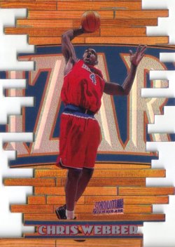 1997-98 Topps Stadium Club Triumvirate Luminescent Chris Webber