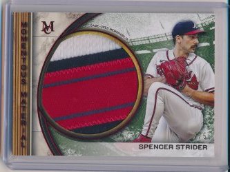    Spencer Strider 2025 Topps Museum Collection Momentous Material Jumbo Patches Ruby /5